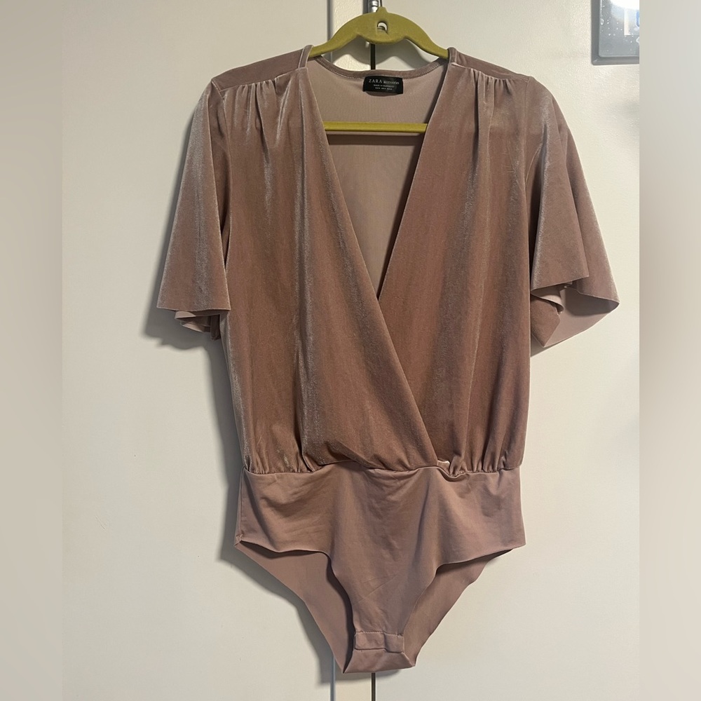 ZARA Velvet bodysuit